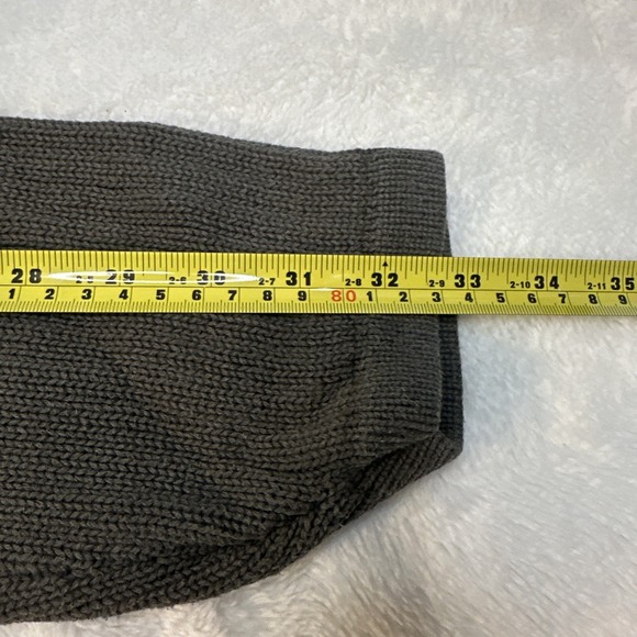 Vintage Eddie Bauer Dark Green Ribbed Cotton Crew Neck Sweater Long Sleeve XLrg - Picture 6 of 7